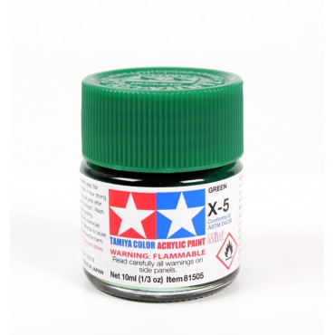 TINTA ACRÍLICA MINI X-5 VERDE 10ML TAMIYA TAM 81505